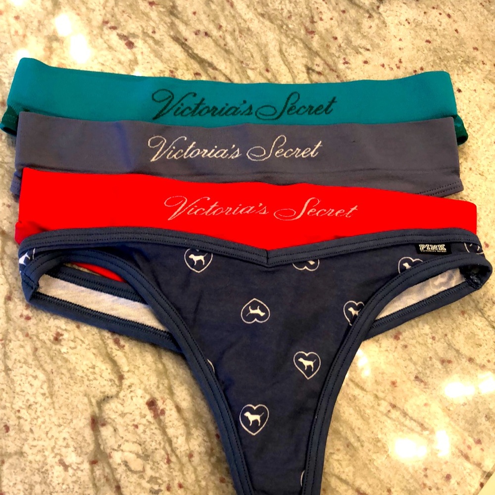Victoria’s Secret Thong Panties XS-set of 4